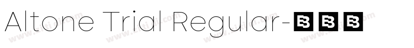Altone Trial Regular字体转换